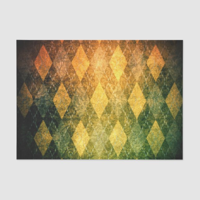 Klassische Vintage Raute Seidenpapier (Vorderseite)