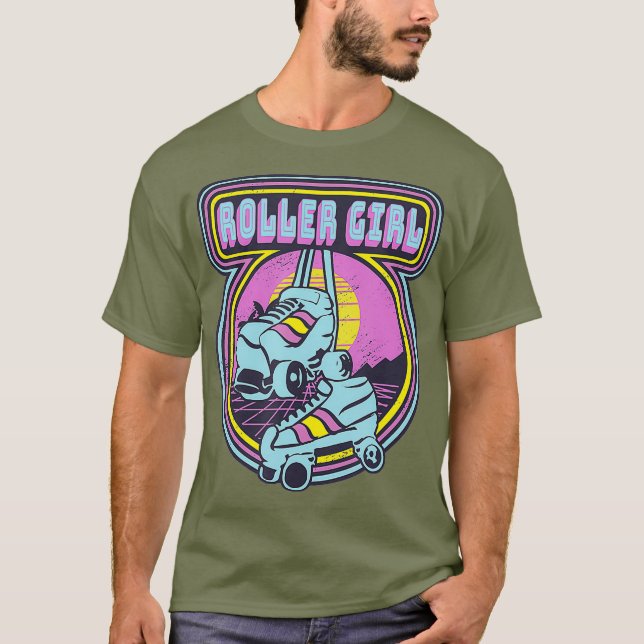 Klassische Vintage Retro 70er Roller T-Shirt (Vorderseite)