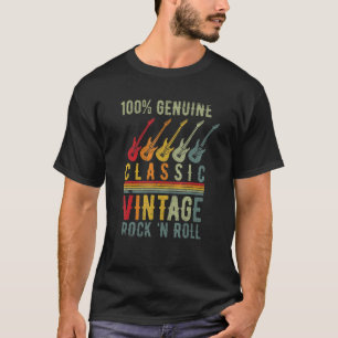 Klassische Vintage Rock 'n Roll Musik E-Gitarre T-Shirt