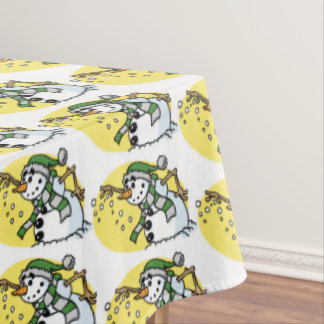 Klassische Vintage-Schneemann-Weihnachts-Tischdeck Tischdecke