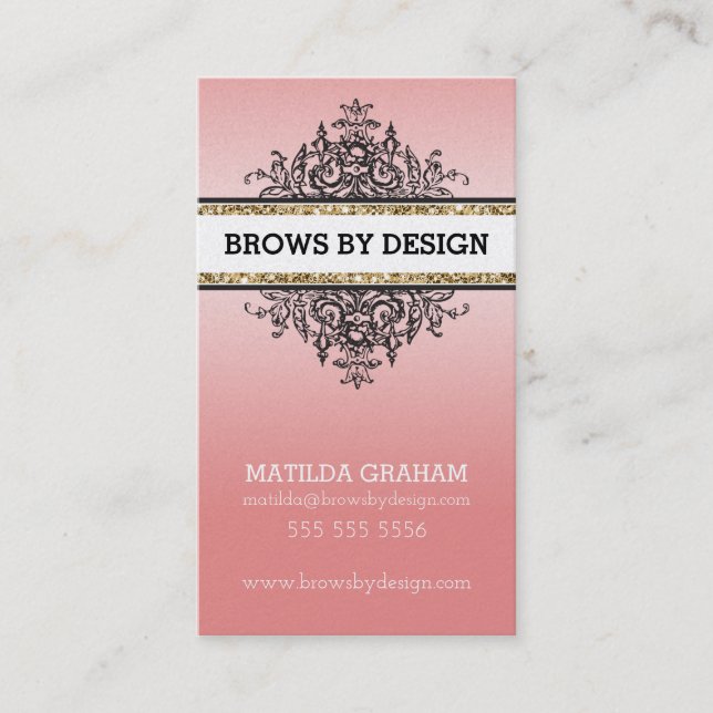 KLASSISCHE VINTAGE schöne Renaissance elegante Kor Visitenkarte (Vorderseite)