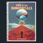 Klassische Vintage Science Fiction Pulp Book Cover Notizblock<br><div class="desc">Ein restauriertes Buchcover von R.T. Fischel "Life Of The Immortals". Jemand (etwas? Ein "unsterblich"?) in einem schwarzen Kap führt durch einen Pfad aus rotem Stein, zu einem entfernten Portal in eine andere Welt. Einige Kratzer wurden links, um das Vintage Gefühl behalten. Perfektes Geschenk für Fan- und Fantasy-Fans. . . ....</div>