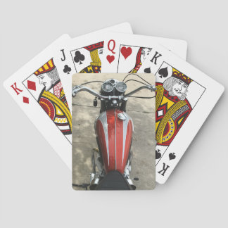 Klassische Vintage-Triumph-Motorrad-Spielkarten Spielkarten