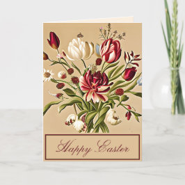 Klassische Vintage Tulpen nach Maß - Osterurlaubsk Feiertagskarte
