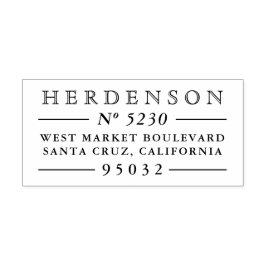 Klassische Vintage Typografie-Rücksendeadresse Gummistempel