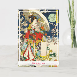 Klassische Vintage ukiyo-e geisha mit Schirmmaiko Karte