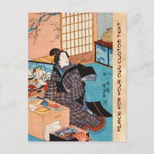 Klassische vintage ukiyo-e japanische Geisha Utaga Postkarte