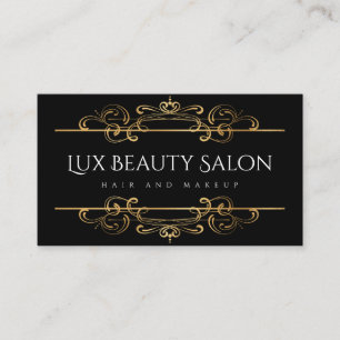 Klassische Vintage Wirbel Imitate Gold Foil Custom Visitenkarte