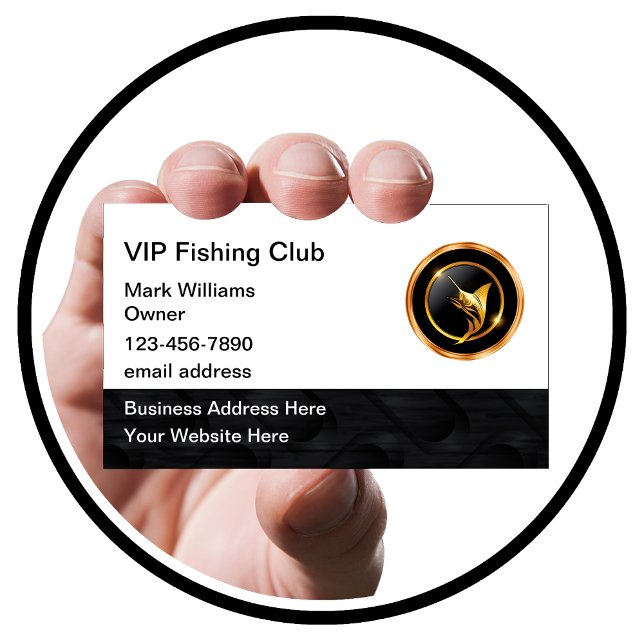 Klassische VIP Fishing Club Business Cards Visitenkarte (Von Creator hochgeladen)