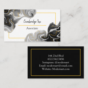 Klassische Visitenkarte aus schwarzem, weißem und 
