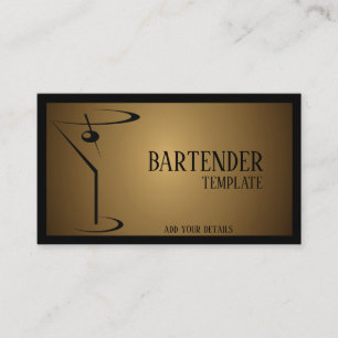 Klassische Visitenkarten für Barkeeper Visitenkarte