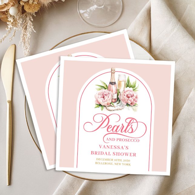 Klassische Wasserfarbe Rosa und Gold Hochzeitstisc Serviette (Classic Watercolor Blush and Gold Shower Napkin)