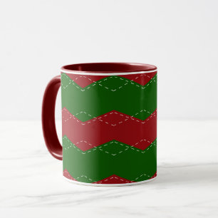 Klassische Weihnachten in Rot und Grün Tasse