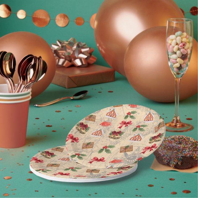 Klassische Weihnachten Pappteller (Multi)