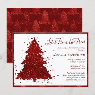 Klassische Weihnachten   Rich Crimson Tree Trim Pa