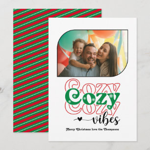 Klassische Weihnachts-Cozy-Vibes Christmas Foto Feiertagskarte