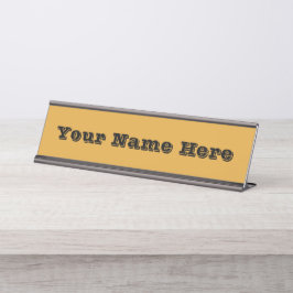 Klassische Weihnachts-Goldfall-Winterfarbe Schreibtischnamensplakette