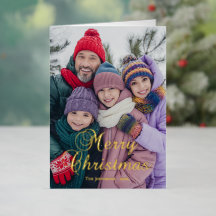 Klassische Weihnachts-Kalligrafie-Familienfoto