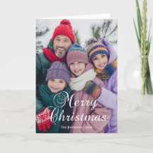 Klassische Weihnachts-Kalligrafie-Familienfoto