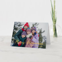 Klassische Weihnachts-Kalligrafie-Familienfoto
