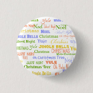 Klassische Weihnachts- und Feiertags-Noel-Songtite Button