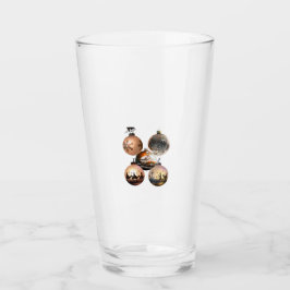 Klassische Weihnachtsbaumschmuck-Auswahl Glas