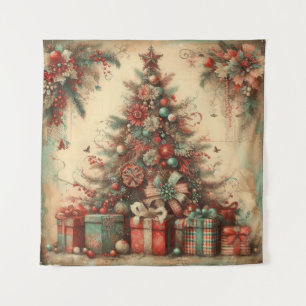 Klassische Weihnachtsbaumtapestry Wandteppich