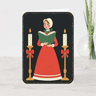 Klassische Weihnachtsdamenkarte Karte