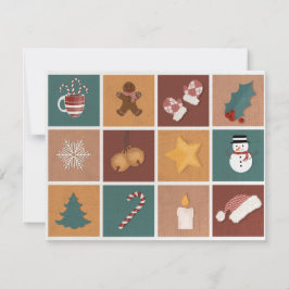 Klassische Weihnachtsdekorationen Feiertagskarte