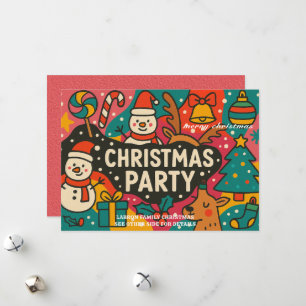 Klassische Weihnachtsfeier - Feiertag - Party Einl Feiertagskarte