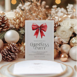 Klassische Weihnachtsfeiertage mit Red Bow Feiertagskarte