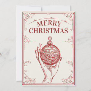 Klassische Weihnachtsfeste Feiertagskarte