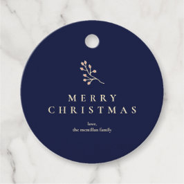 Klassische Weihnachtsflorentafel Geschenkanhänger