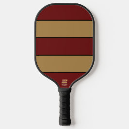 Klassische Weihnachtsgold und rote Streifen Pickleball Schläger