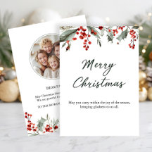 Klassische Weihnachtskarte mit warmer Winterwunsch