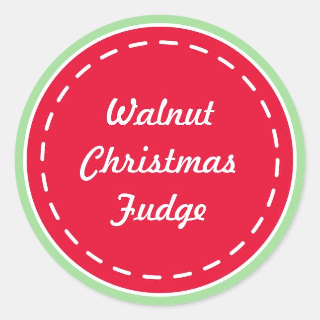 Klassische WeihnachtskitchStickers Runder Aufkleber (Vorderseite)