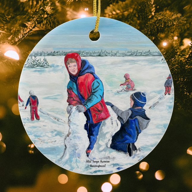 Klassische Weihnachtskunst Keramik Ornament (Von Creator hochgeladen)