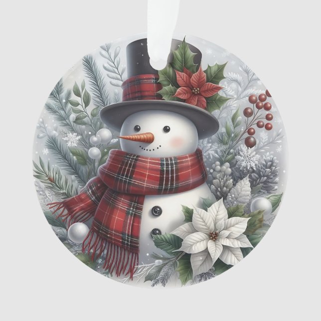 Klassische Weihnachtsmann-Illustration  Ornament (Vorderseite)