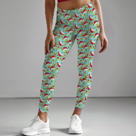 Klassische Weihnachtsmannmütze Holly Novelty Fun P Leggings