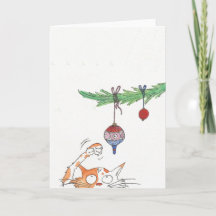 Klassische Weihnachtspostkarte