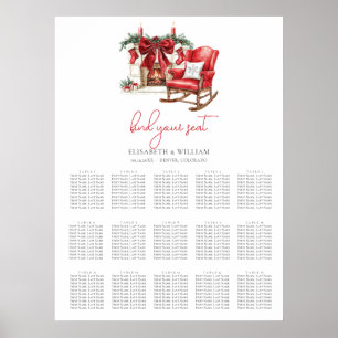 Klassische Weihnachtssitzkarte Poster