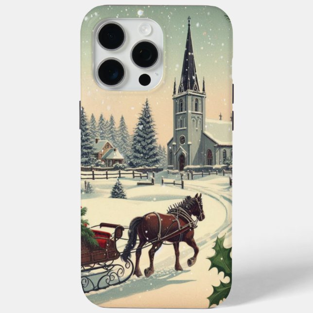Klassische Weihnachtsszene Case-Mate iPhone Hülle (Rückseite)