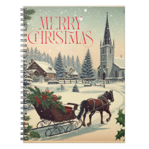 Klassische Weihnachtsszene Notizblock