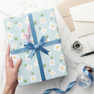 Klassische weiße Blumen-Blumen-Vintage zeitlos Geschenkpapier