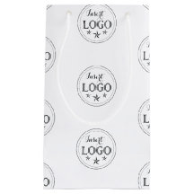 Klassische weiße kleine Geschenktasche mit individ