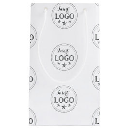 Klassische weiße kleine Geschenktasche mit individ Kleine Geschenktüte