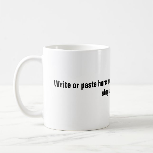 Klassische weiße Tasse (Links)