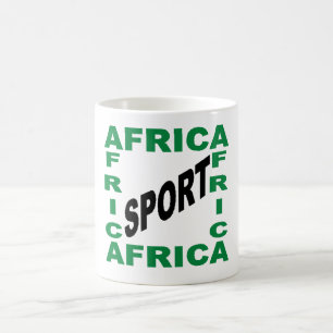 Klassische weiße Tasse AFRICA SPORT