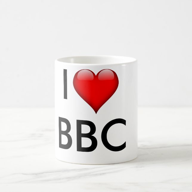 Klassische weiße Tasse BBC (Mittel)