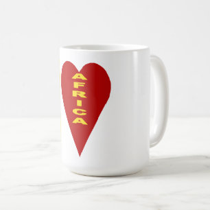 Klassische weiße Tasse I LOVE AFRICA
